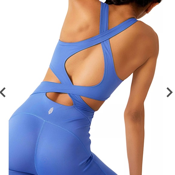 Free People FP Movement Women's Back It Up Bodysuit Blue - Picture 5 of 6